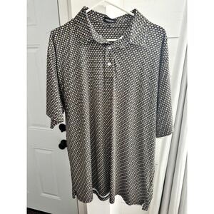 Haven Polo Shirt Mens 2XL Black 45 47 Golf Performance Stretch Trump President